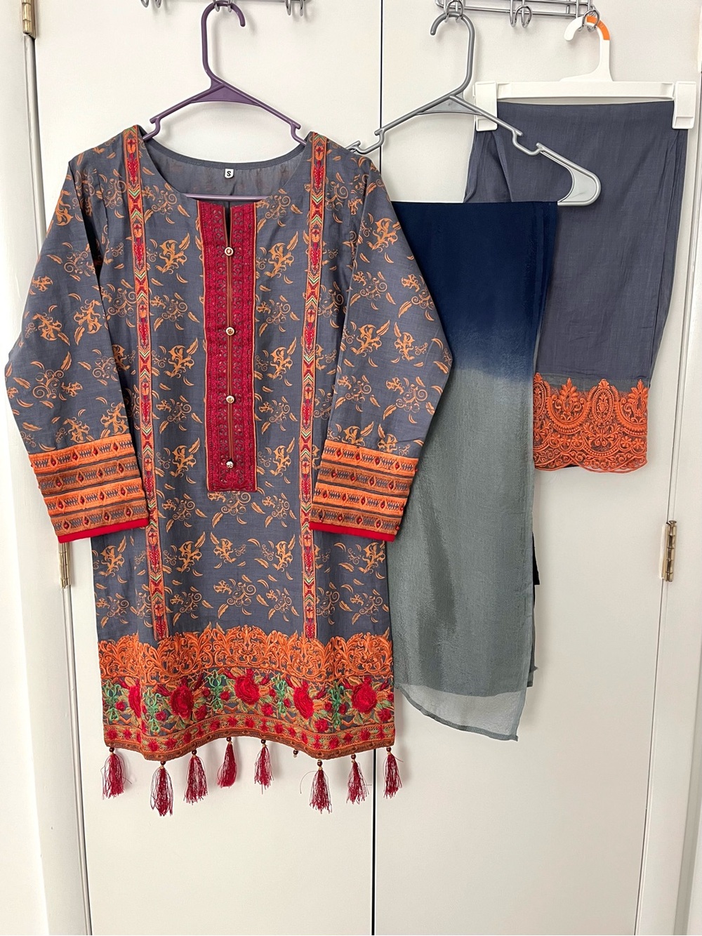3pc Floral Embroidered Shalwar Kameez
